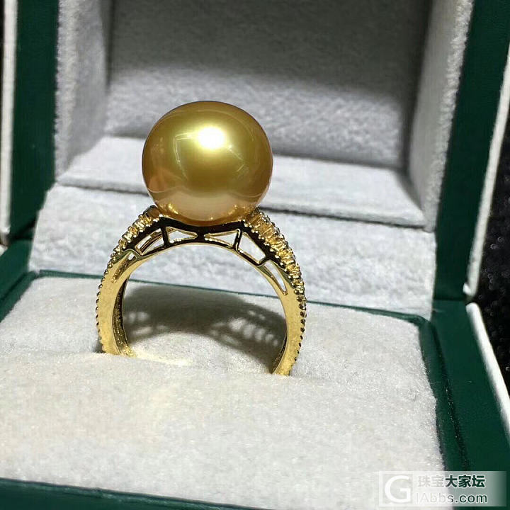 天然浓金珍珠戒指_戒指珍珠