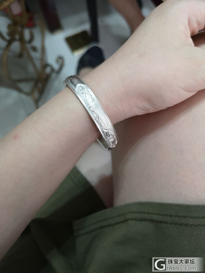 小珍 轨道镯 竹 银镯_手镯银