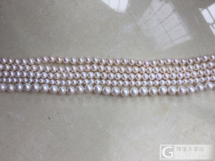 拍了5条淡水珍珠，本来想退的，现在都喜欢，舍不得退了_有机宝石珍珠淡水珍珠