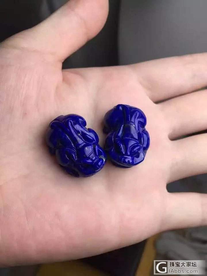 成对招财貔貅_挂件青金石