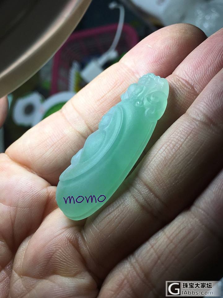 冰绿胖如意&弥勒佛~~~_玉工翡翠