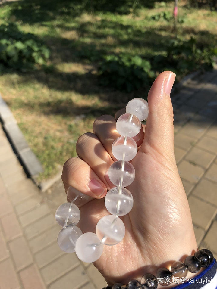 自珍的一条大白幽灵，阳春白雪_白水晶幽灵晶珠串