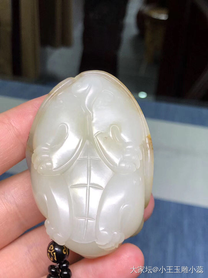 籽料龙龟128克！原皮独籽切的，肉质暖白色，秋梨皮密度很细，油性高，圆润饱满！非..._和田玉