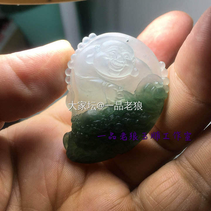 工作日志 ~ 分享两个有玻璃光泽的料子及成品的过程_闲聊大家谈玉工翡翠