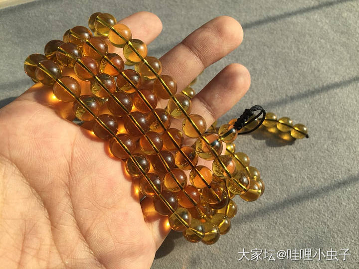 墨西哥蓝绿珀珠珠_珠串琥珀