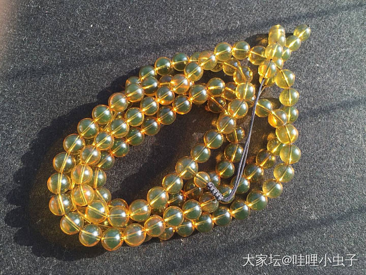 墨西哥蓝绿珀珠珠_珠串琥珀