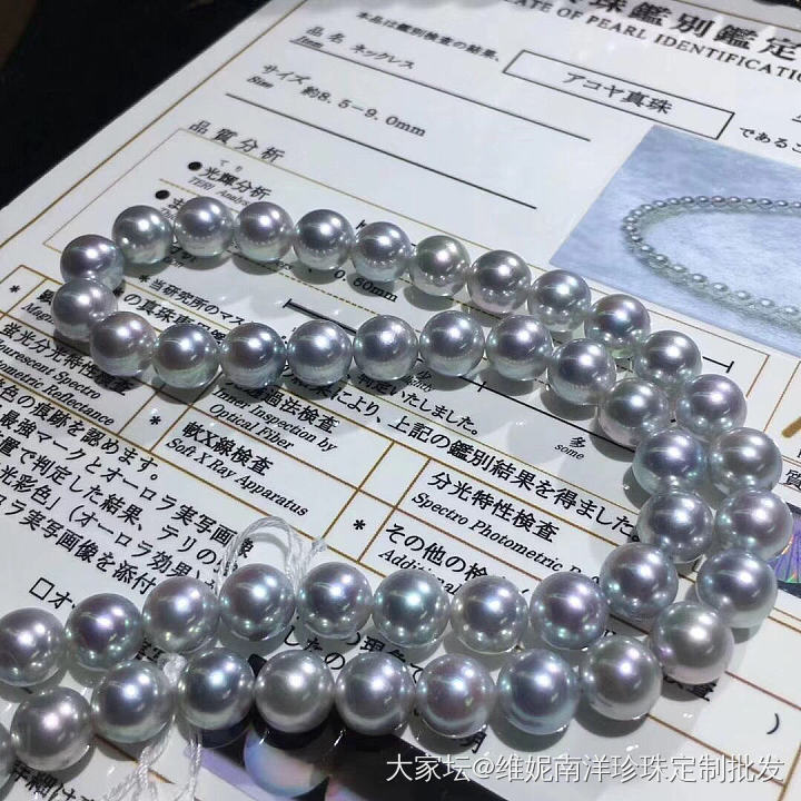 新品种👏👏👏 瑠璃珠 各规格都有
  8.5-9mm.正圆 极细微瑕 强光
  ..._珍珠