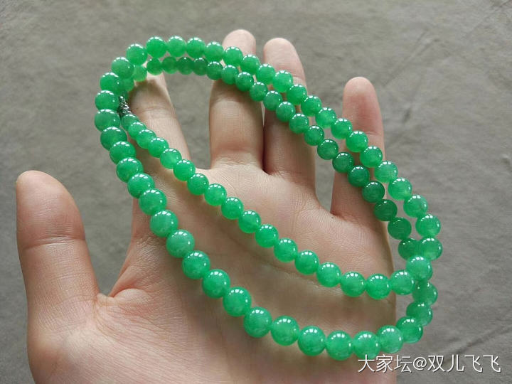 【双儿翡翠】满绿珠链_珠串翡翠