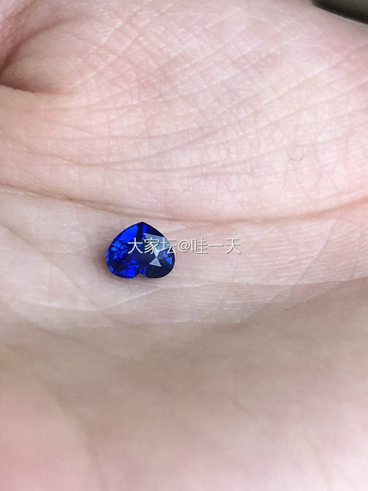 收了个小蓝心，求指导_刻面宝石蓝宝石