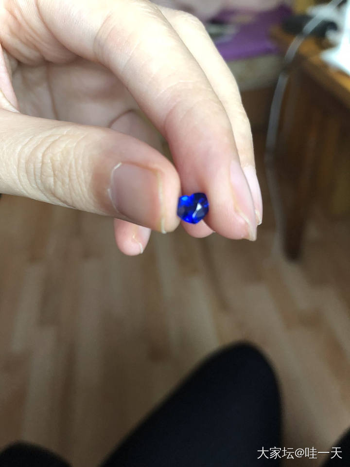 收了个小蓝心，求指导_刻面宝石蓝宝石