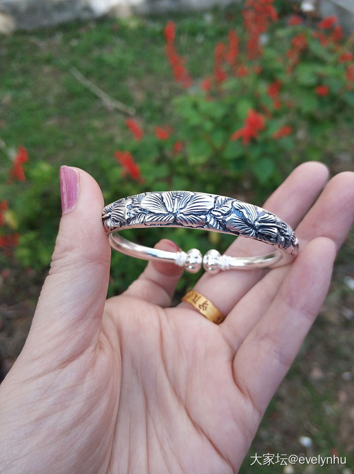 木槿花_手镯银