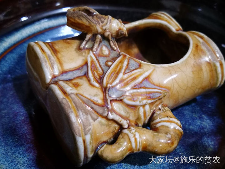钧窑竹节水滴_文房