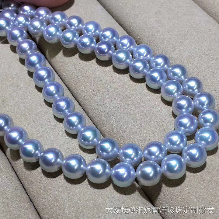 真多麻～～～～～～～～
6.5-7mm 精致小规格。
正圆微瑕强光气质灰
带日本..._海水珍珠