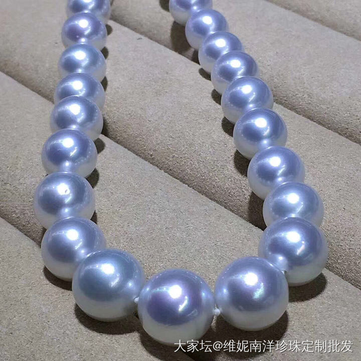 澳洲南洋白珠项链 8-11mm. 基本正圆
 极细微微瑕   高冷光  不挑人 ..._海水珍珠