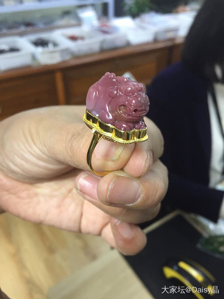 盐源貔貅戒指💍_戒指玛瑙