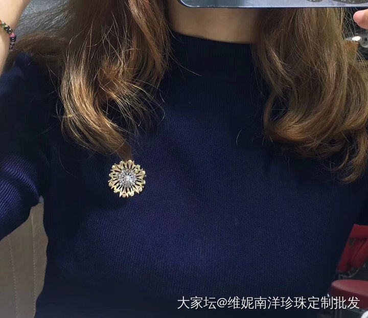 🆕胸针//超美丽
    akoya海水珠 5-6mm 近正圆。极极强光_胸饰海水珍珠