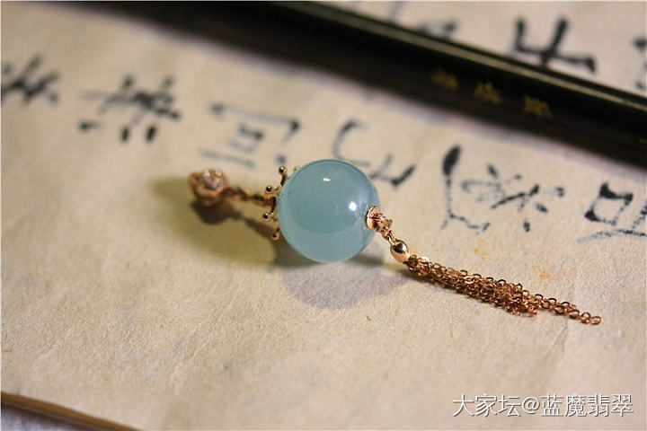 宫廷剧流苏款 翡翠冰晴圆珠_吊坠翡翠