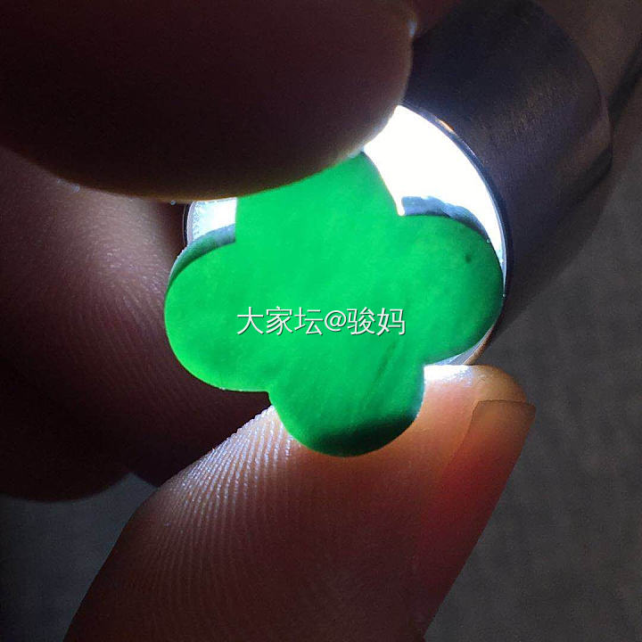 四叶草墨翠美美哒_吊坠翡翠