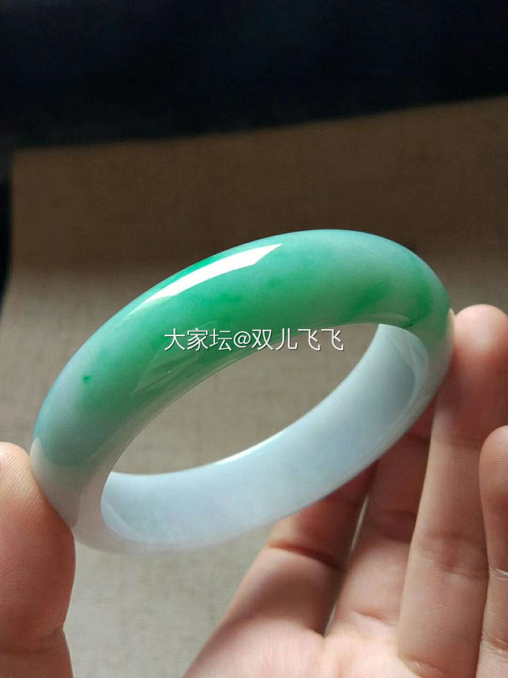 【双儿翡翠】绿圆镯_手镯翡翠