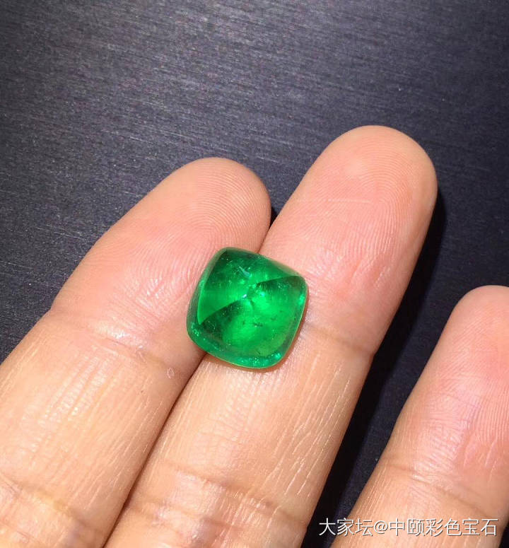 ##中颐天然哥伦比亚祖母绿## 7.45ct  糖果切割_戒面祖母绿