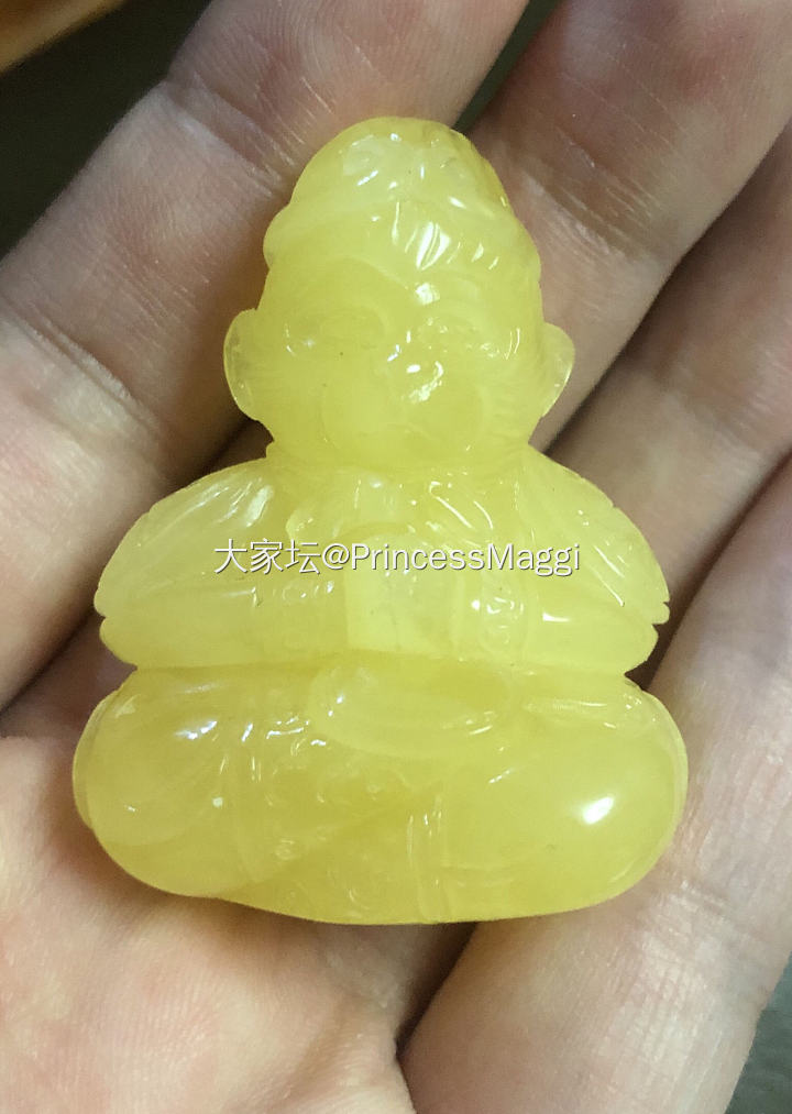 开原石定做的蜜蜡大圣😂_吊坠蜜蜡