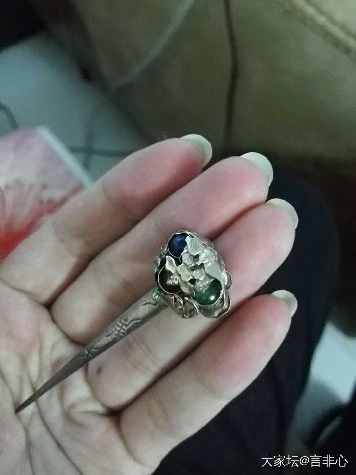 【水帖】秀两个老银簪_簪子老银