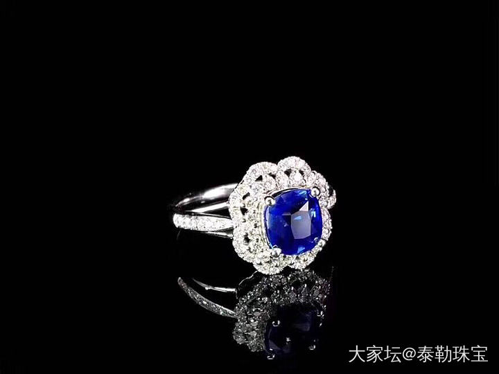 #泰勒彩宝#2.00ct皇家蓝色经典款蓝宝石戒指，价格很惊喜_戒指蓝宝石
