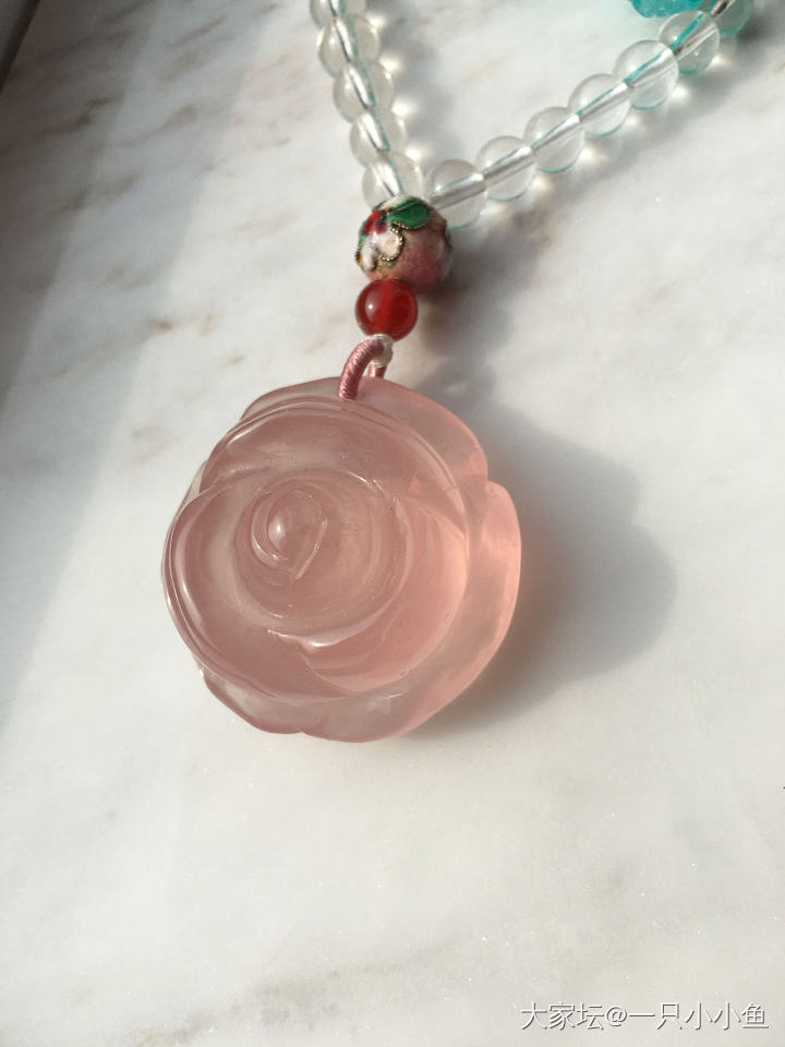 粉晶花花_挂件粉晶