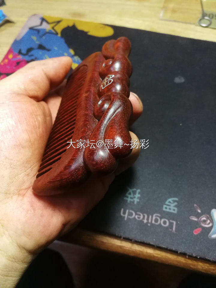 新作小叶紫檀木梳_木