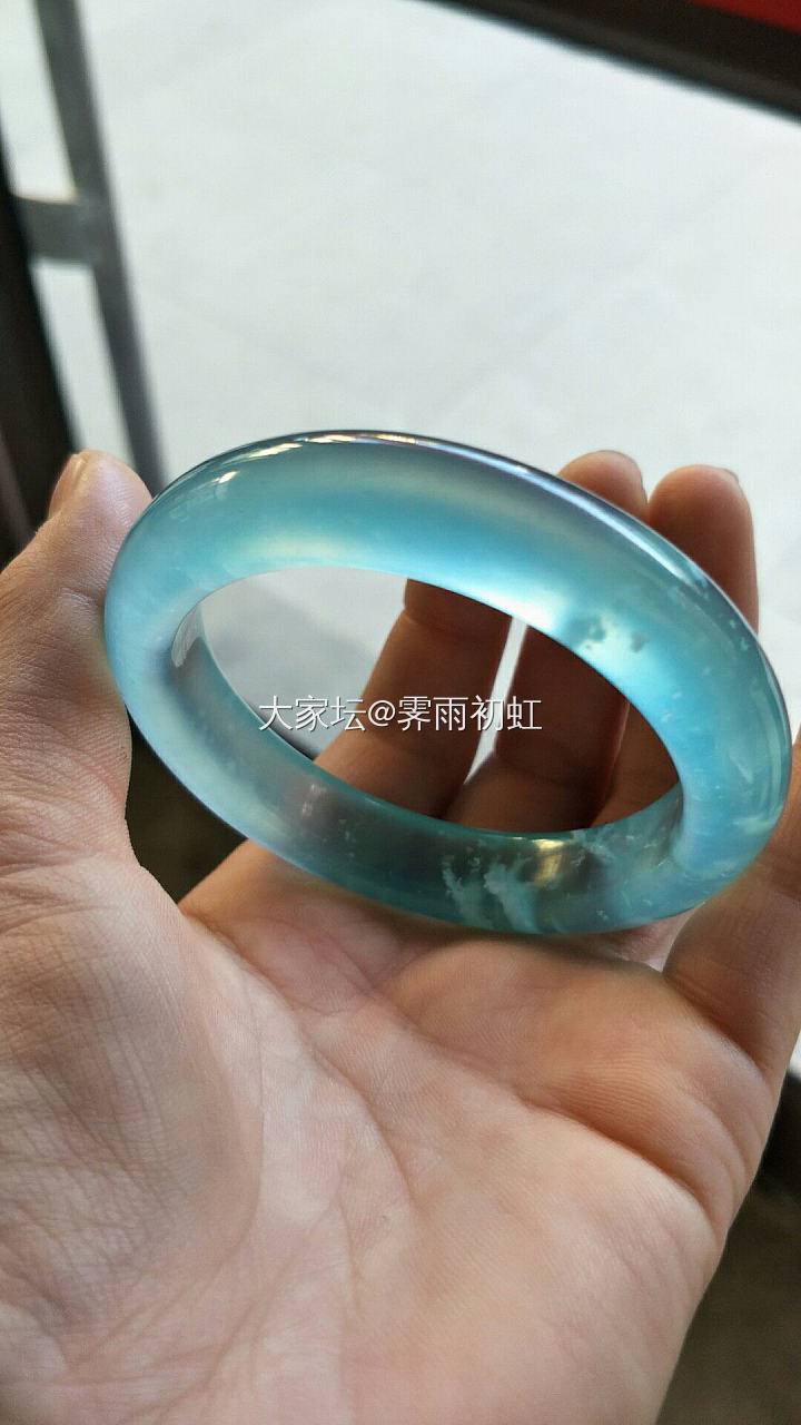 被天青冻种草_手镯岫岩玉