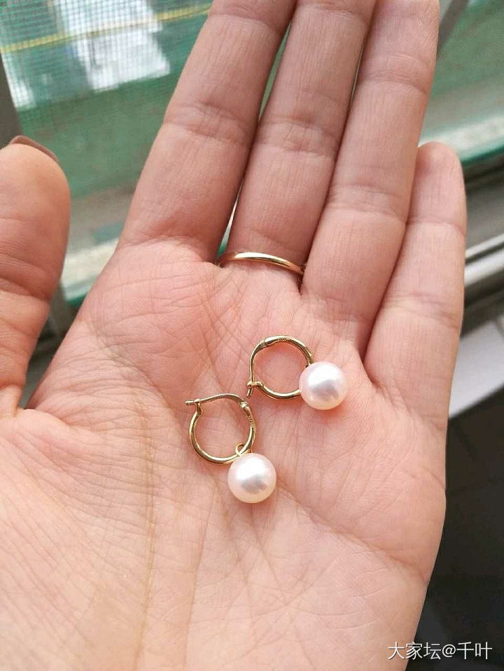 求珍珠耳环，耳钩式，18k，简单款即可_耳饰珍珠