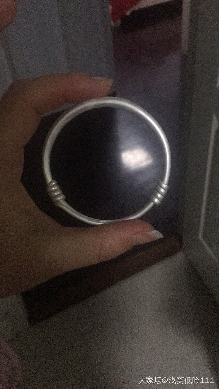 新到手的月珥，便宜货了解一下_手镯银