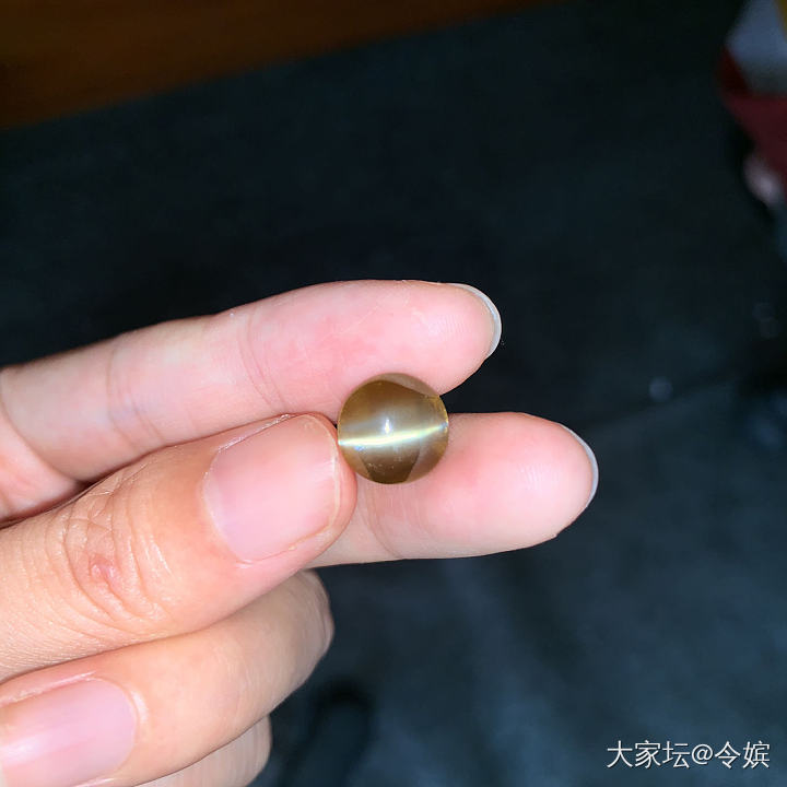 又大又圆又直，6.15ct 金绿猫眼_猫眼金绿宝石