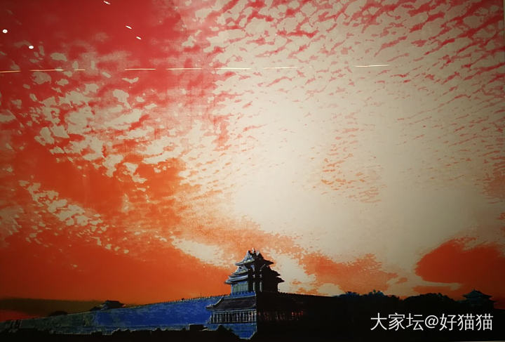 开学前最后一天，带孩子参观中国美术馆，今天正好是这期主题画展的最后一天。下图是《..._书画