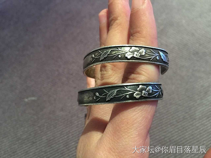 也来跟风晒晒我的老银镯_手镯老银