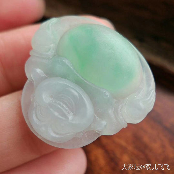 【双儿翡翠】冰种飘阳绿佛公_挂件翡翠