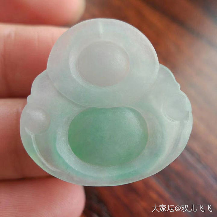 【双儿翡翠】冰种飘阳绿佛公_挂件翡翠