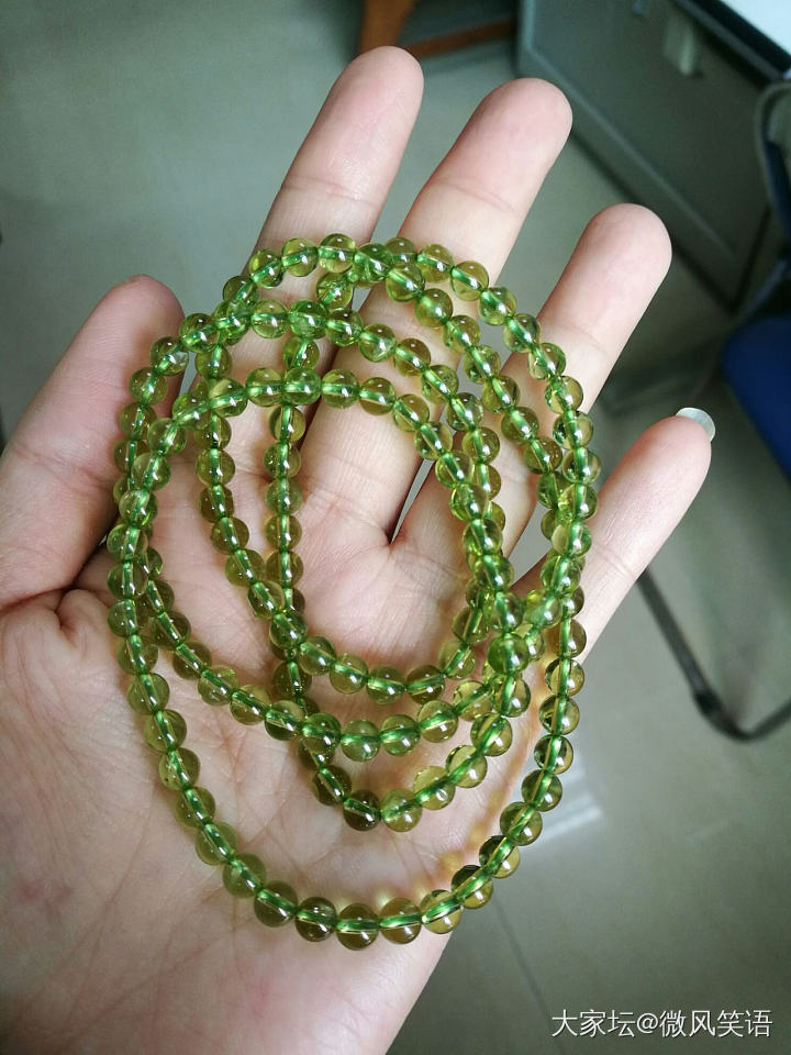 橄榄石很适合春天_珠串橄榄石