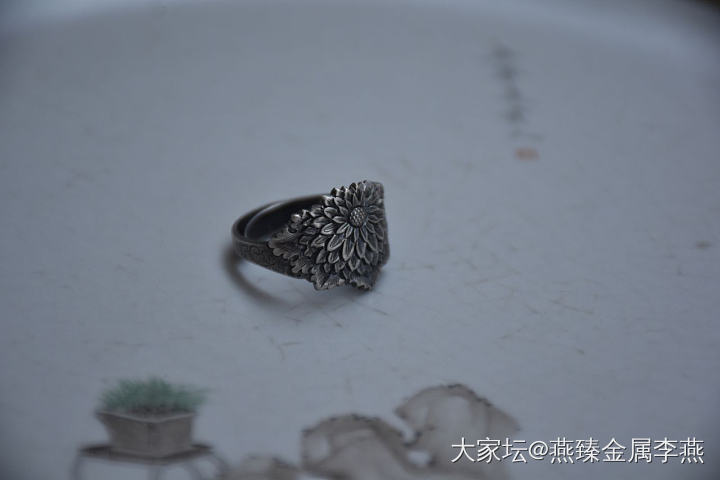 天下之大，就此一枚，雏菊银戒_金工