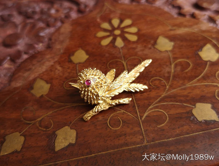 小鸟胸针_金工