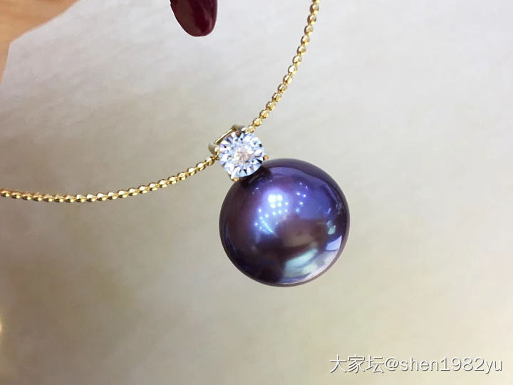 爱迪生的美～～紫色控的秀秀_吊坠淡水珍珠