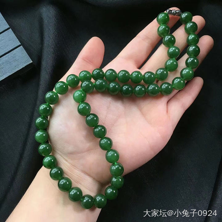 碧玉项链_珠串碧玉