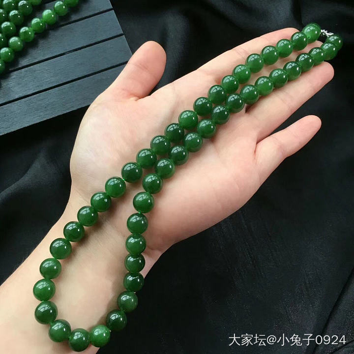 碧玉项链_珠串碧玉