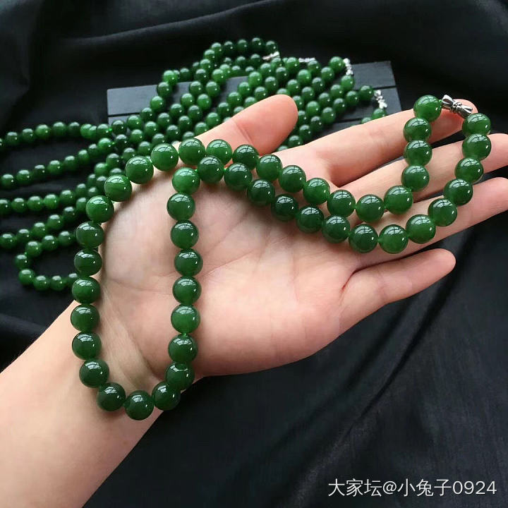 碧玉项链_珠串碧玉