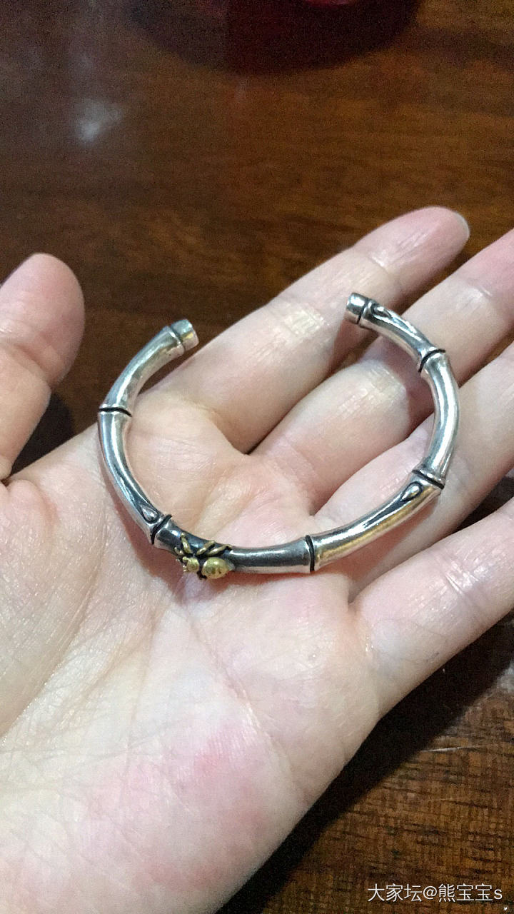 小唐家竹节求建议_手镯银