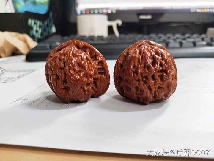 自己盘了一年的狮子头_核桃