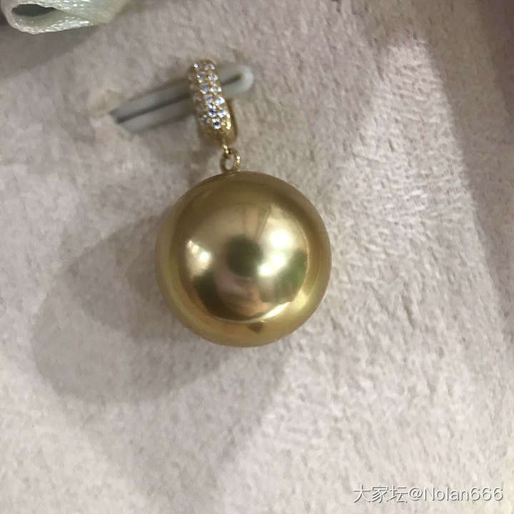 今天买了颗金珠中的小灯泡_珍珠