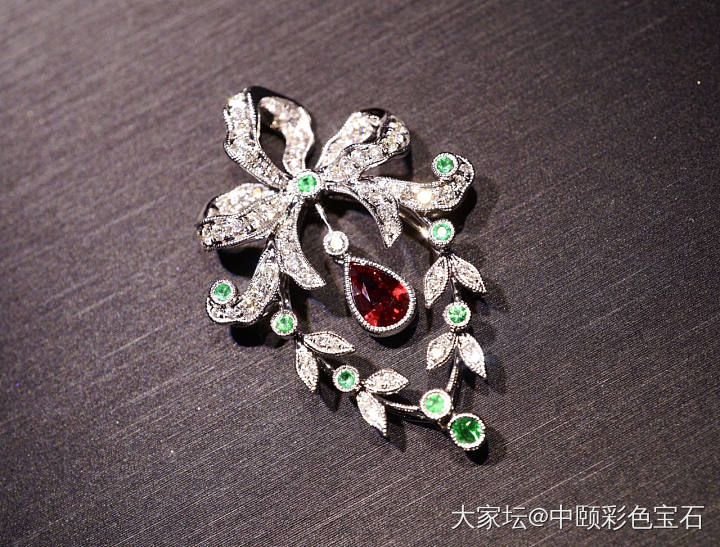 ##中颐复古款红宝石吊坠##  0.5ct_吊坠红宝石