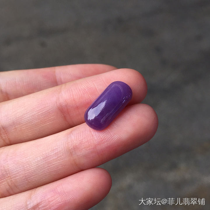 翡翠冰紫浓紫毒药紫马鞍戒面_翡翠