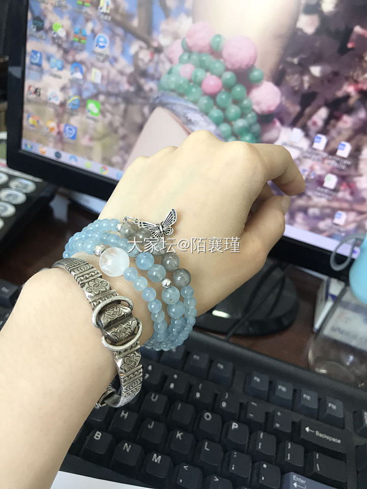 留念顺便水今日红包_海蓝宝手镯珠串银